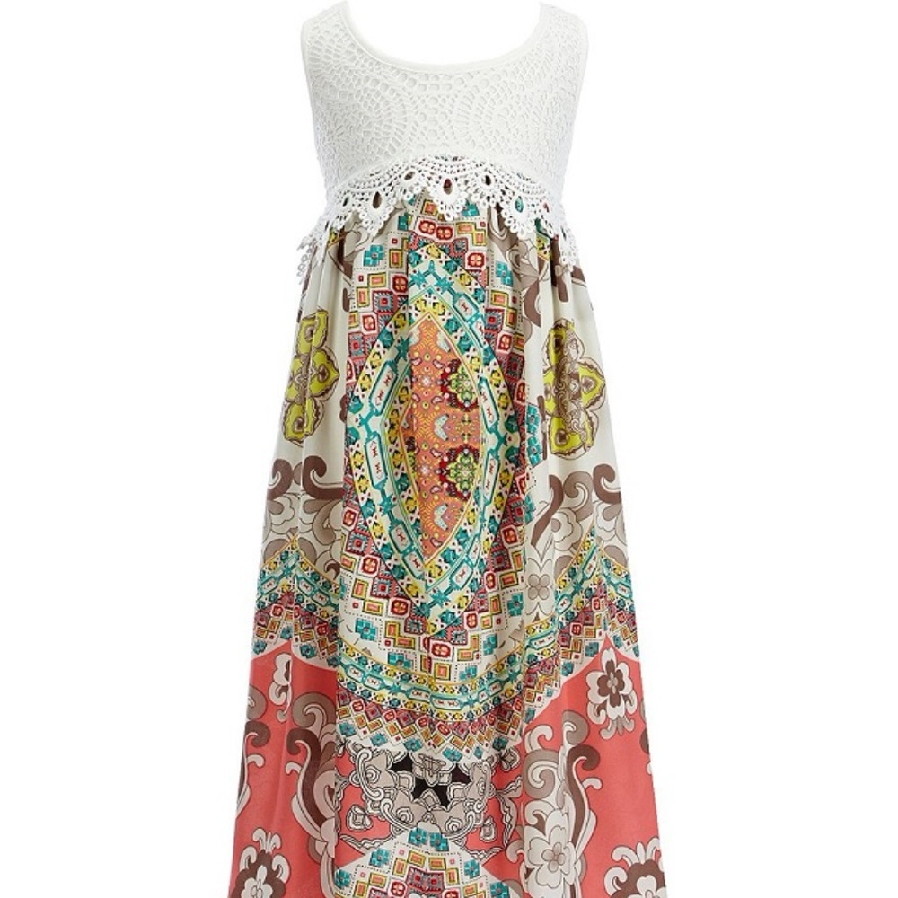 NWT Bonnie Jean Maxi Dress with Lace